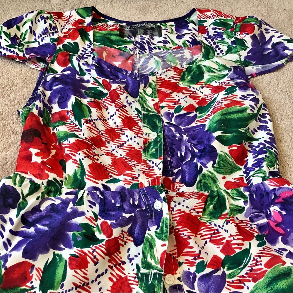 Reformation Silk Blouse